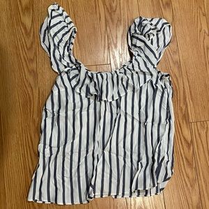 Blue and white striped tank top. Size medium.